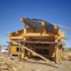 Проект бани из лафета с дизайнерской крышей